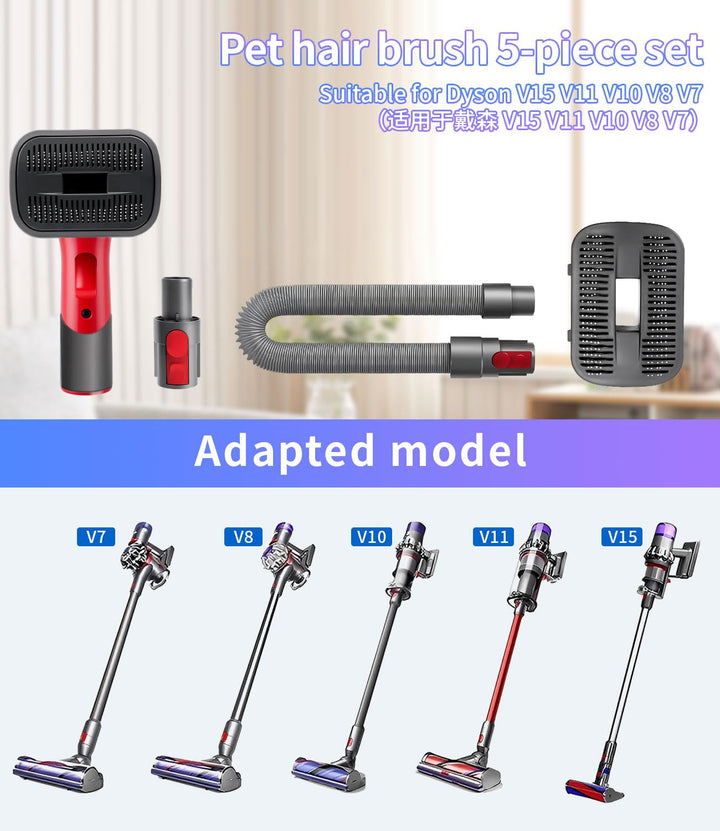 Haustier Staubsaugeraufsatz, 2 in 1 Hundehaar für Dyson Staubsaugerbürste Kompatibel, mit Dyson Gen5