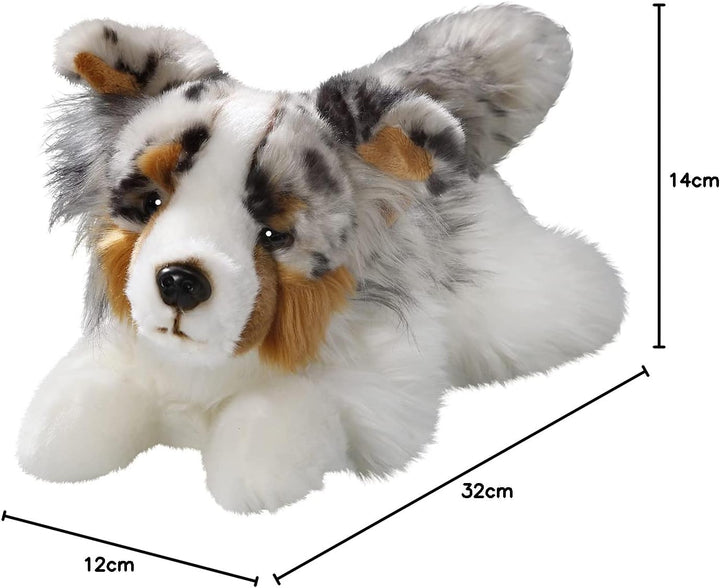 Carl Dick Australischer Schäferhund liegend, Hund, Plüschtier, Kuscheltier ca. 30cm 3477 Ash - Grau-