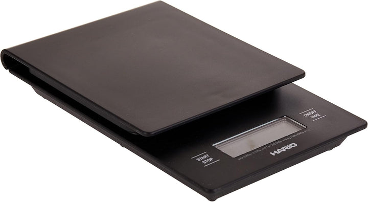 Hario VSTN-2000B Küchenwaage, schwarz & V60 Wasserkocher, Edelstahl, Silber 1 schwarz Bundle mit Was