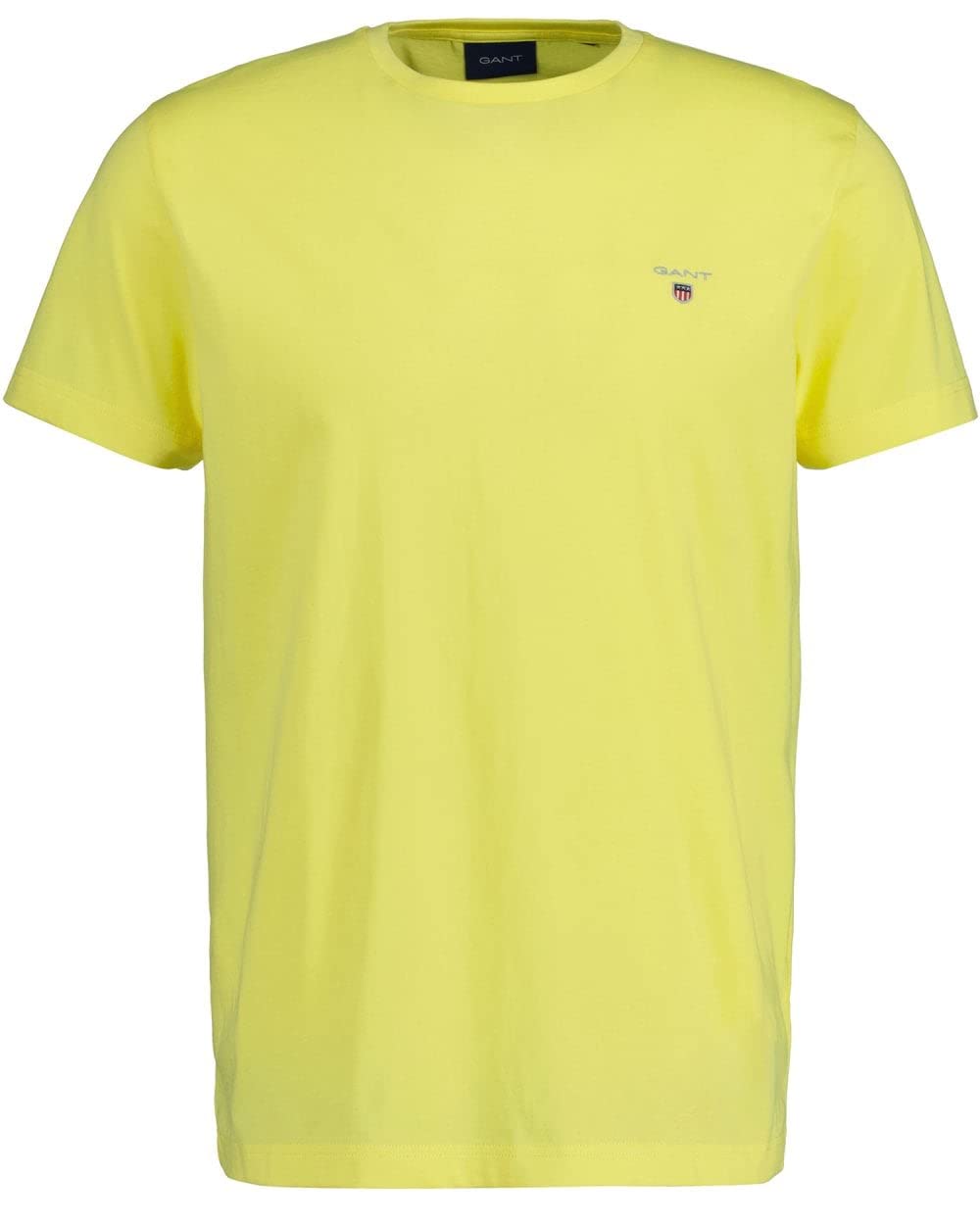 GANT Halbarm T-Shirt Regular Fit Baumwolle Logo-Stick weiss Clear Yellow S, Clear Yellow S