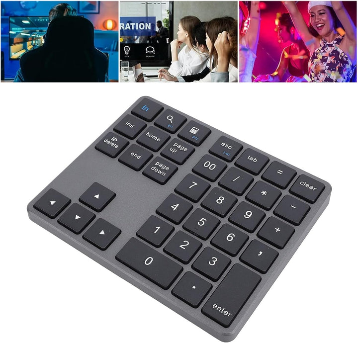 Annadue Bluetooth Nummernblock, Ultradünner, Ergonomischer, Tragbarer, Kabelloser Nummernblock, 35 T