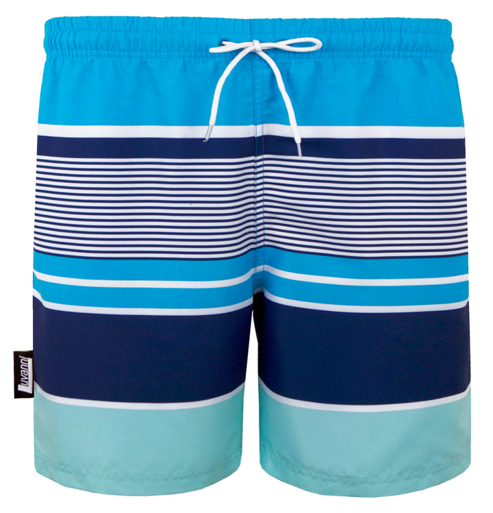 Luvanni Badehose für Herren Schnelltrocknende Badeshorts 593 mit Kordelzug Beachshorts Boardshorts S