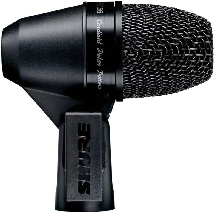 Shure PGA56 Dynamisches Snare/Tom-Mikrofon mit schwenkbarer Halterung und Nierencharakteristik, inkl