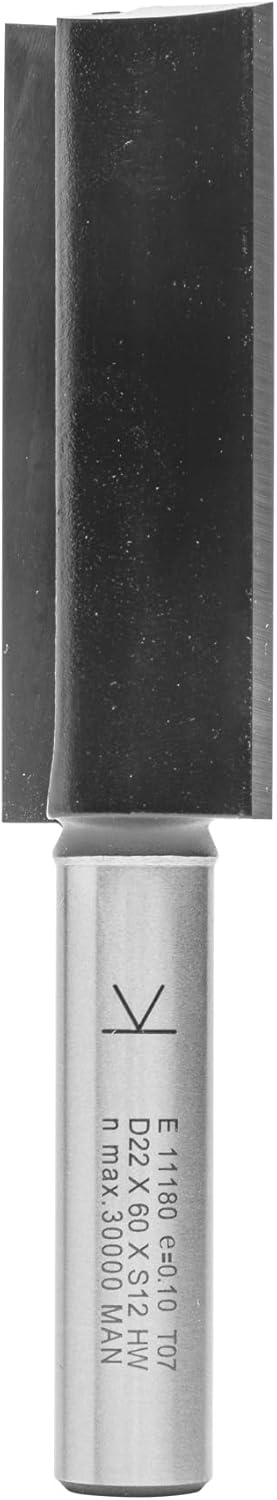 ENT 11180 Nutfräser HW, Schaft (S) 12 mm, Durchmesser (D) 22 mm, NL 60 mm, SL 50 mm, GL 110 mm, mit