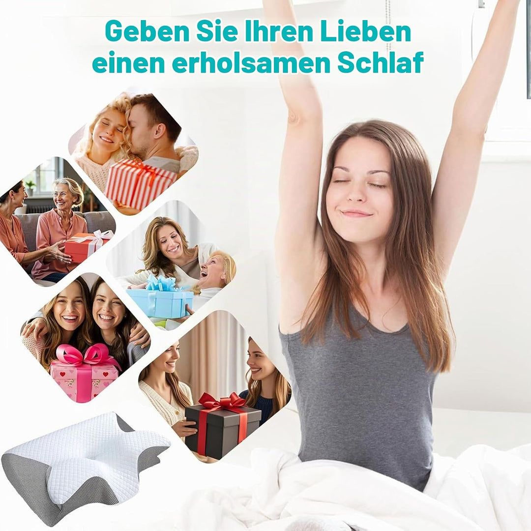 Pillow Daddy Schlafkissen, Kissen für Nackenschmerzen Memory Foam Nackenkissen, Ergonomisches Anti S