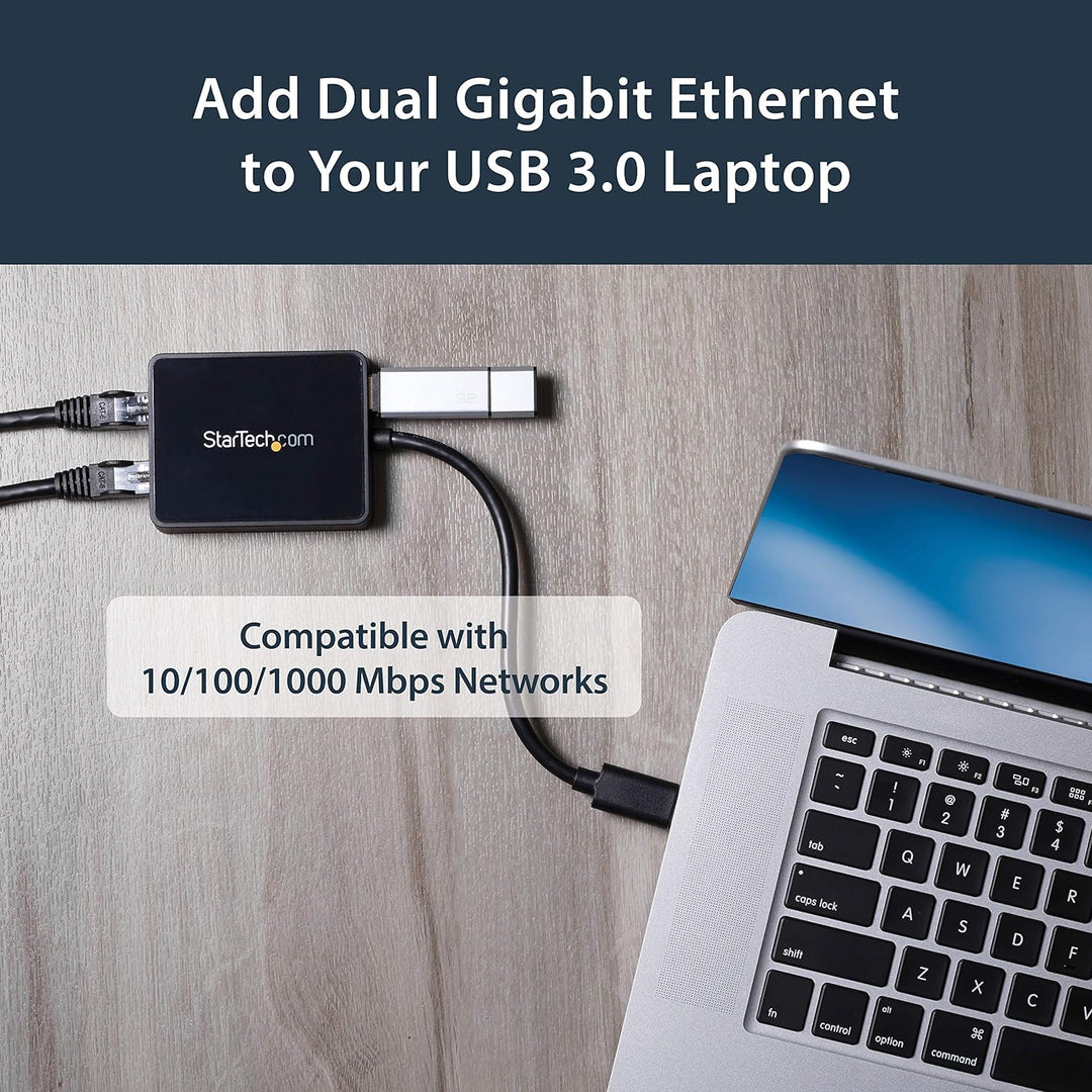 StarTech.com USB 3.0 auf Dual Gigabit Ethernet Adapter - USB 3.0 2x 10/100/1000Mbit/s Netzwerk Adapt