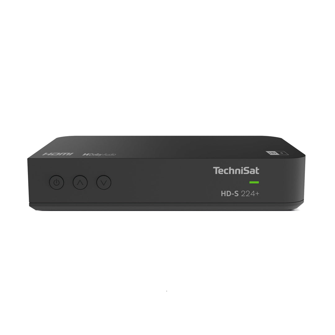 TechniSat HD-S 224+ - Kompakter HD-Satelliten Receiver mit HD+ Senderpaket für 6 Monate (DVB-S2, Tim
