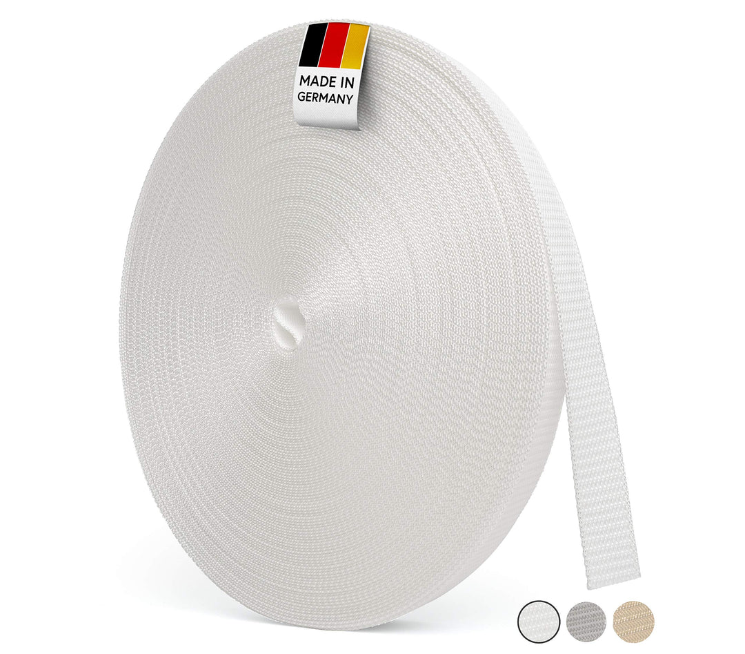 BAUHELD® 50m Rolladengurt 14mm 18mm 20mm 23mm [Made in Germany] Für Rolläden an Türen &amp; Fenster geei