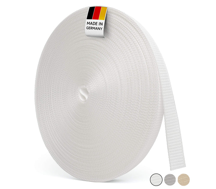 BAUHELD® 50m Rolladengurt 14mm 18mm 20mm 23mm [Made in Germany] Für Rolläden an Türen &amp; Fenster geei