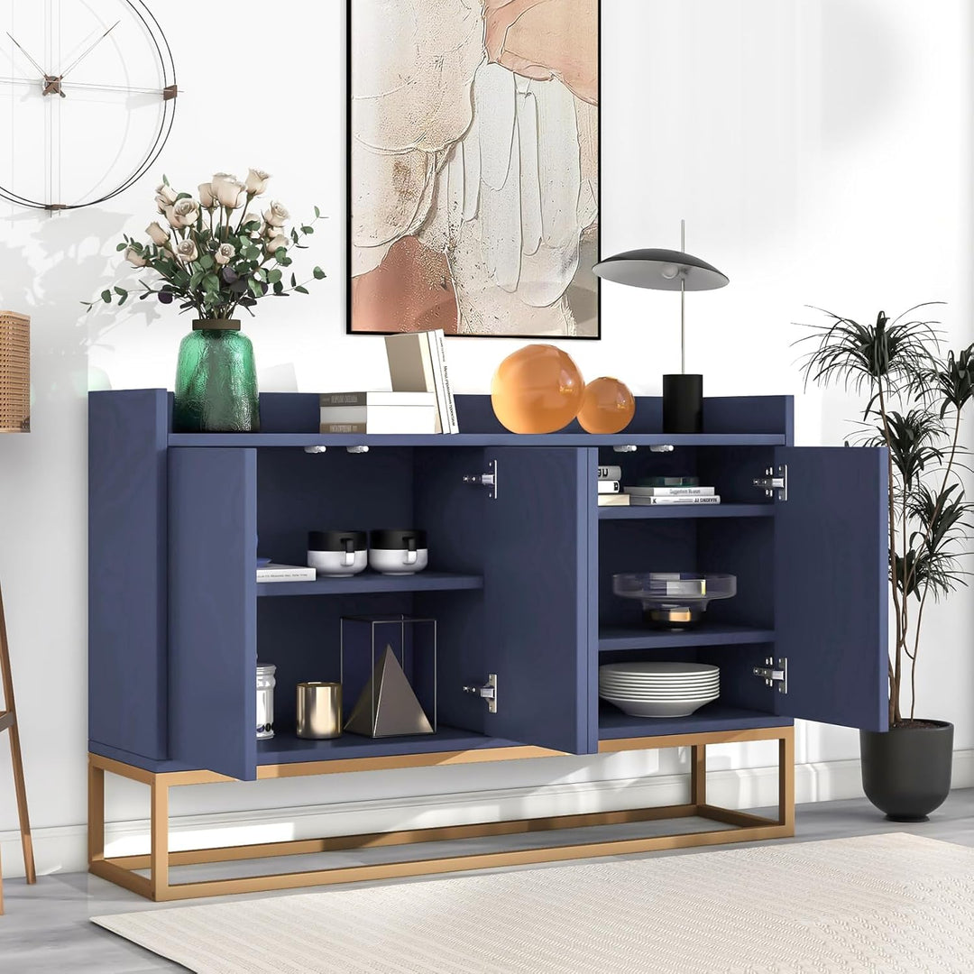 Aufbewahrungsschrank mit Tür, Schrank mit Regal, Buffet, Esszimmer, Wohnzimmer, mit 4 Türen und höhe