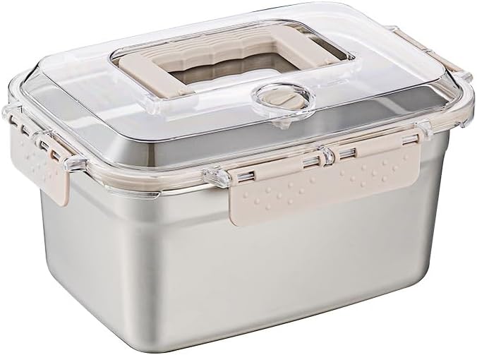 Brotdose Edelstahl, 1000ml Lunchbox aus Edelstahl Handhaben und Ersatzdichtung Auslaufsicher Brotdos