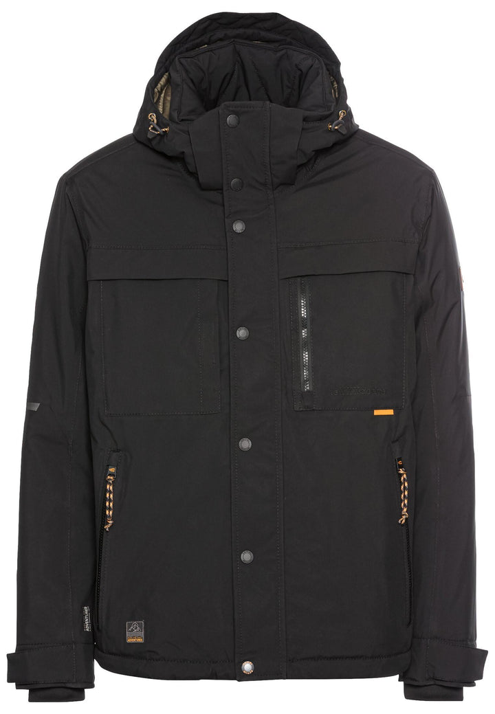 camel active Herren teXXXactive® Funktionsjacke mit Abnehmbarer Kapuze 26 Schwarz, 26 Schwarz