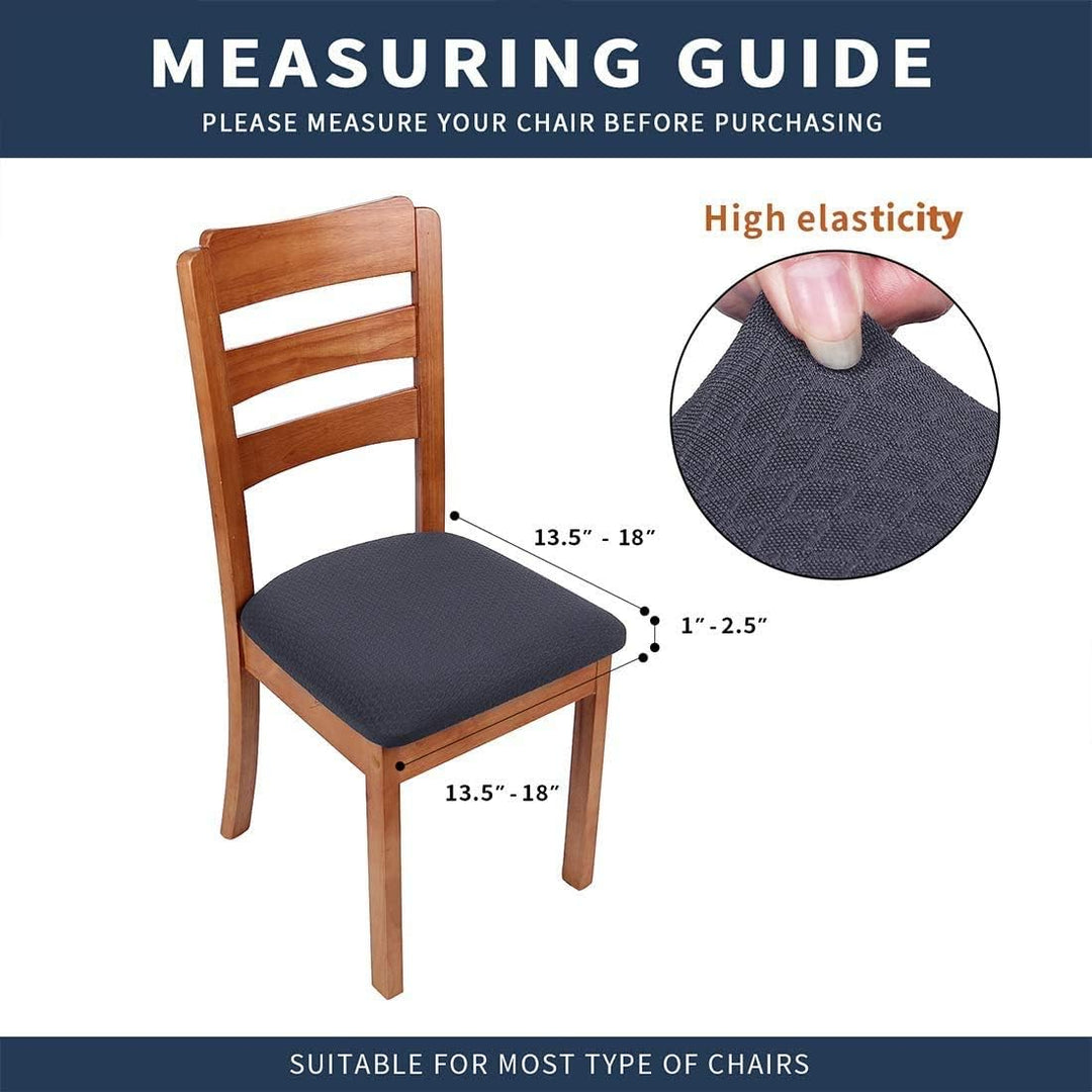 Homaxy Stretch Spandex Jacquard Esszimmerstuhl Sitzbezüge, herausnehmbarer waschbarer Anti-Staub Ess
