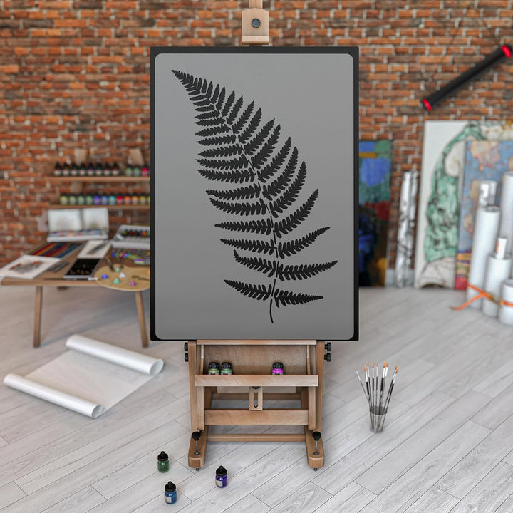Wiederverwendbare Wandschablone aus Kunststoff // Farnblatt - Blatt - Pflanze // Muster Schablone Vo