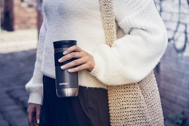 Contigo Byron 2.0 Thermobecher, Edelstahl Isolierbecher mit Snapseal Verschluss Sake, Sake