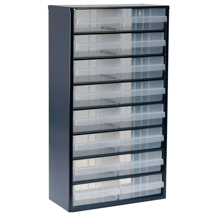raaco Kleinteilemagazin C12-16 mit 16 Schubladen, Tragkraft 26.4 kg, 15 x 30.6 x 55.2 cm, geeignet f