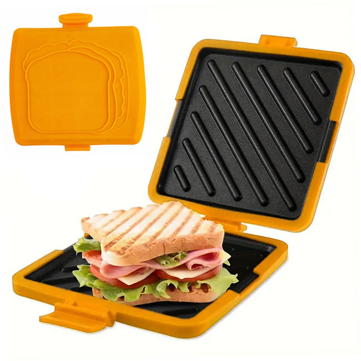 Mikrowellen-Sandwich-Maker, lebensmittelechtes Silikon, antihaftbeschichtet, spülmaschinenfest, für
