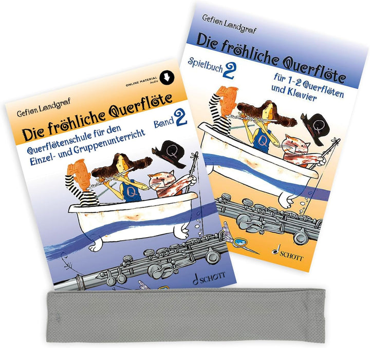Die fröhliche Querflöte 2 + Spielbuch: (Starterset) mit Online Audio - Band 2 von Gefion Landgraf (I