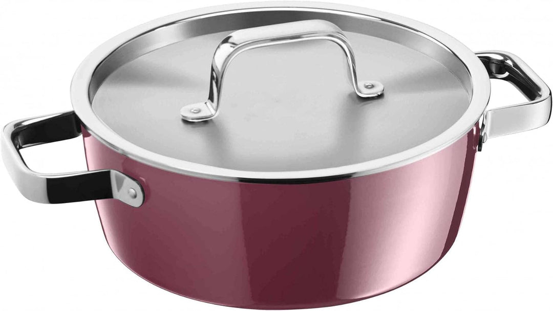 WMF Fusiontec Aromatic Kochtopf gross 22cm, Bratentopf Induktion 3,1l, Deckel mit Kondensationsnoppe