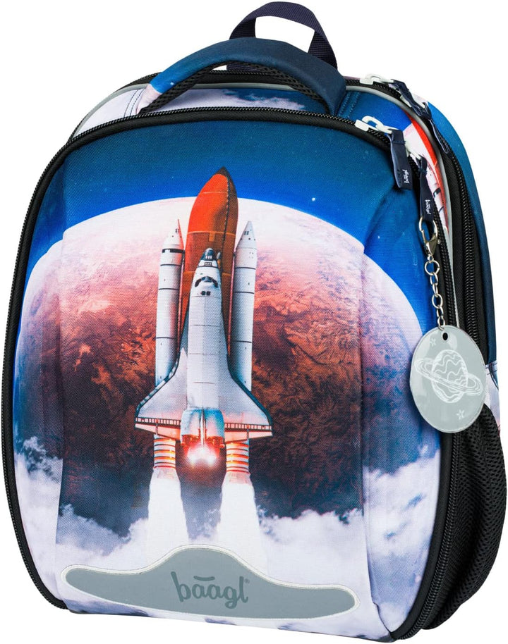 Baagl Schulranzen Jungen Set 3 Teilig, Shelly Hartschalen Schultasche ab 1. Klasse, Ergonomische Gru