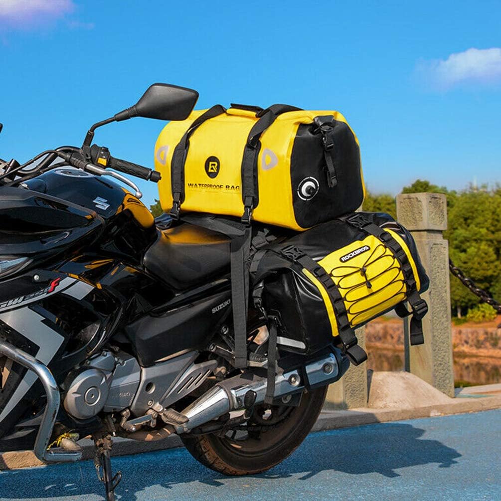 ROCKBROS Motorrad Doppel Satteltaschen Gepäckträgertaschen 100% Wasserdicht Motorradtasche Ca.62L Ge
