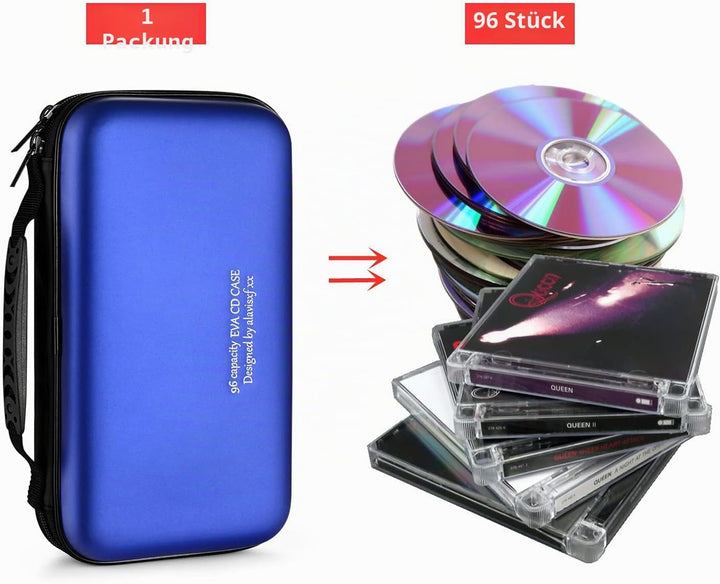DVD Tasche,48 Kapazität Eva Material CD-Hülle Halter Lagerung Veranstalter Medien Halten Hartplastik