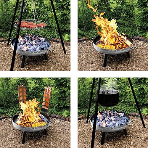 Jürgen Westerholt GmbH Multi-Grillset Feuerschale Grillrost Kochtopf 15L Fischfilethalter Kesselgula