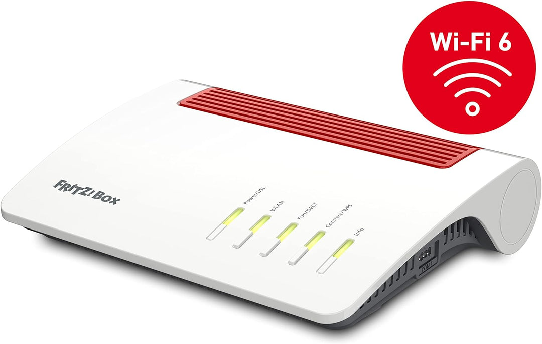 AVM FRITZ!Box 7590 AX AT/CH (DSL/VDSL WLAN Router mit Wi-Fi 6, 2.400 MBit/s (5GHz) &amp; 1.200 MBit/s (2
