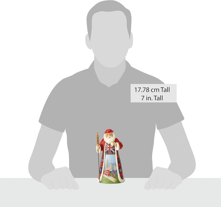 Enesco Jim Shore Heartwood Creek British Santa Around The World Figur, 17,8 cm, Mehrfarbig, 2 Stück