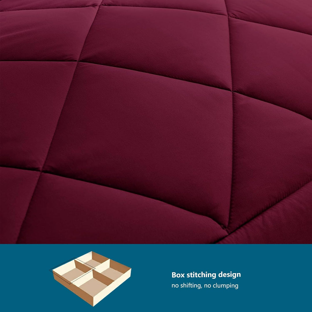 WAVVE Bettdecke 200x200 cm Ganzjahresdecke 4 Jahreszeiten, Steppdecke 300gsm Mikrofaser 200x200cm, S