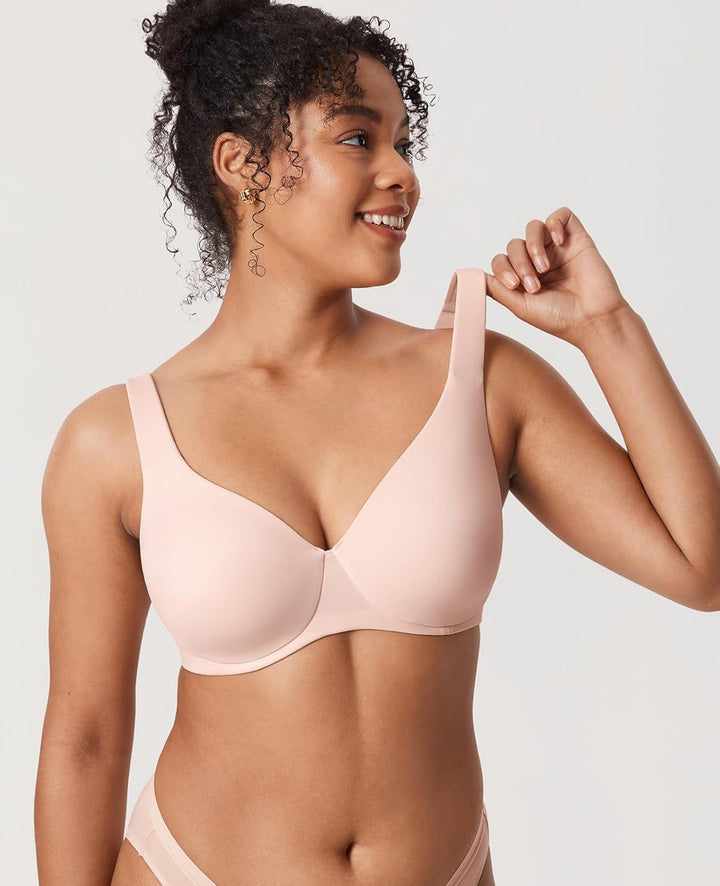 AISILIN Damen Minimizer BH Mit Bügel Grosse Grössen Ohne Polster Vollschalen 75G Aprikosenrosa, 75G