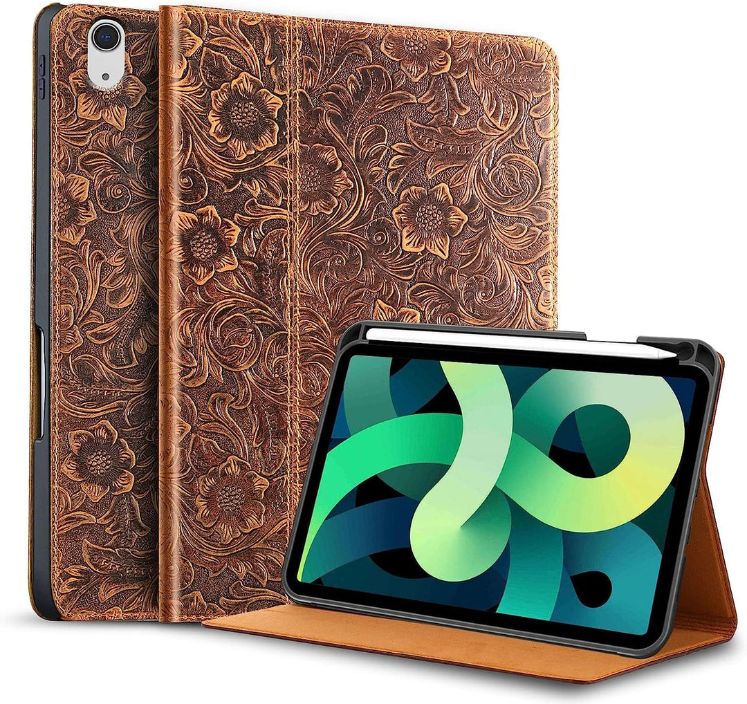 Gexmil Leder Hülle für iPad Air 11 Zoll M2 2024, iPad Air 10,9 Zoll 5./4. Genration 2022/2020 Echt L