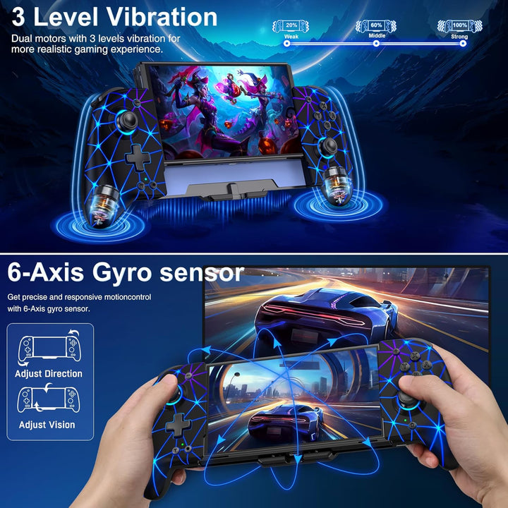 Handheld Switch Controller, Switch Controller Griffe mit 4xSpiele Karten Slots, Switch Spiele Zubehö