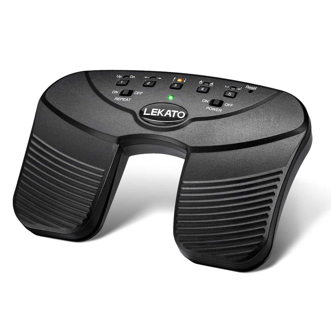 LEKATO Bluetooth Page Turning Pedal Silent Sheet Music Page Turner Foot Pedal for Tablet and Phone