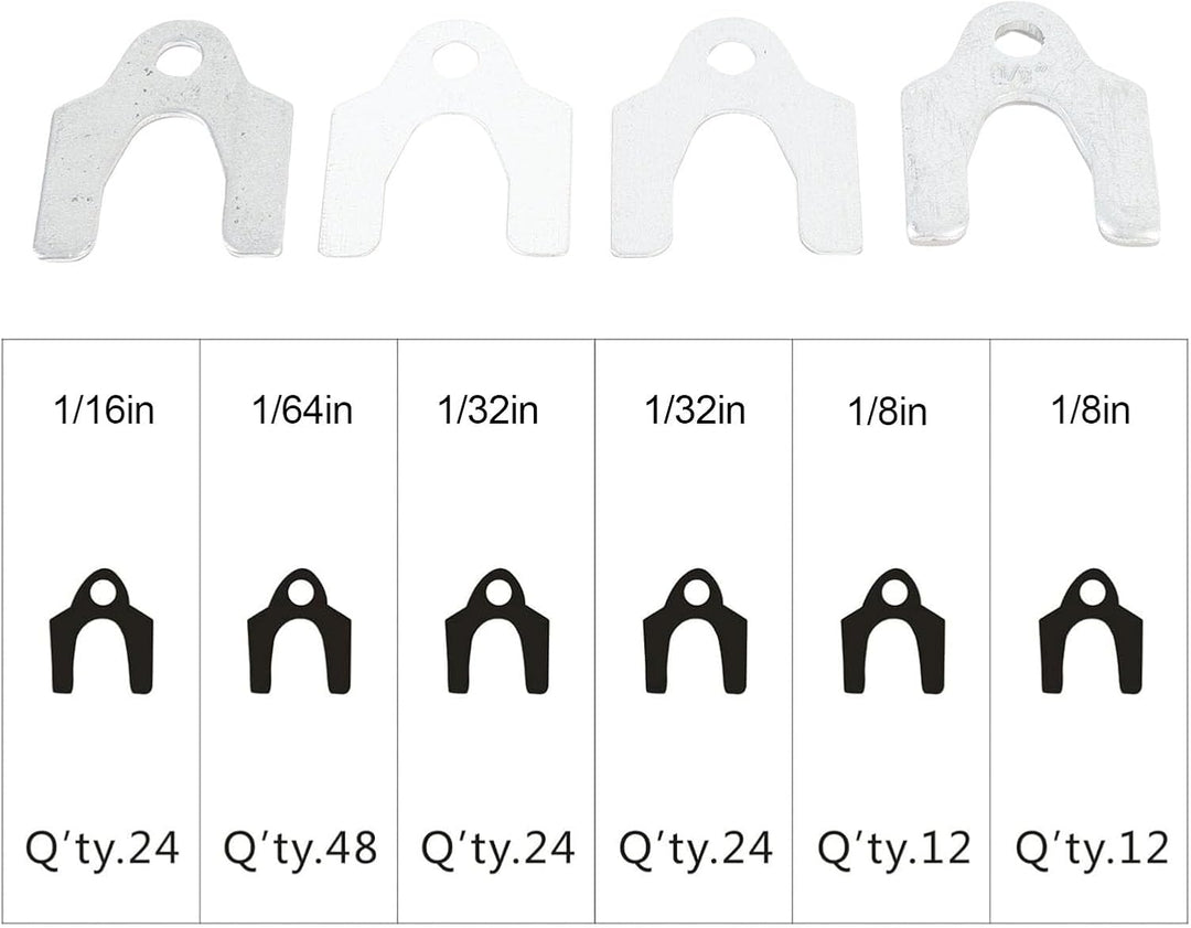 CHICIRIS 144pcs Auto Alignment Body Shim Kit Zum Einstellen von Körperteilen oder Sturzausrichtungss