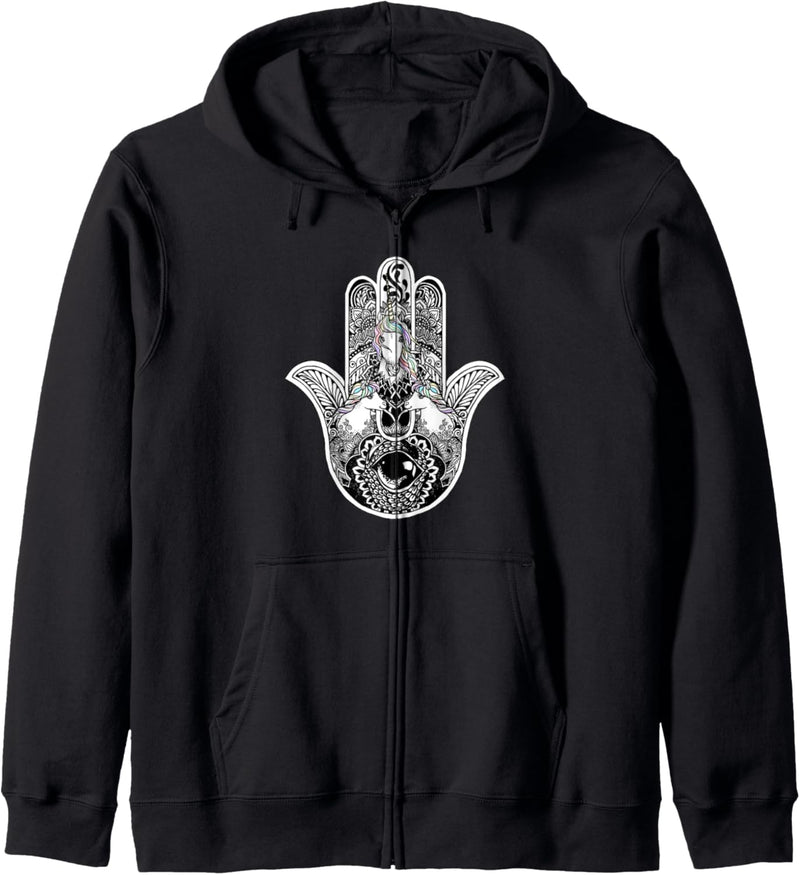 Hamsa Hand Unicorn Kapuzenjacke