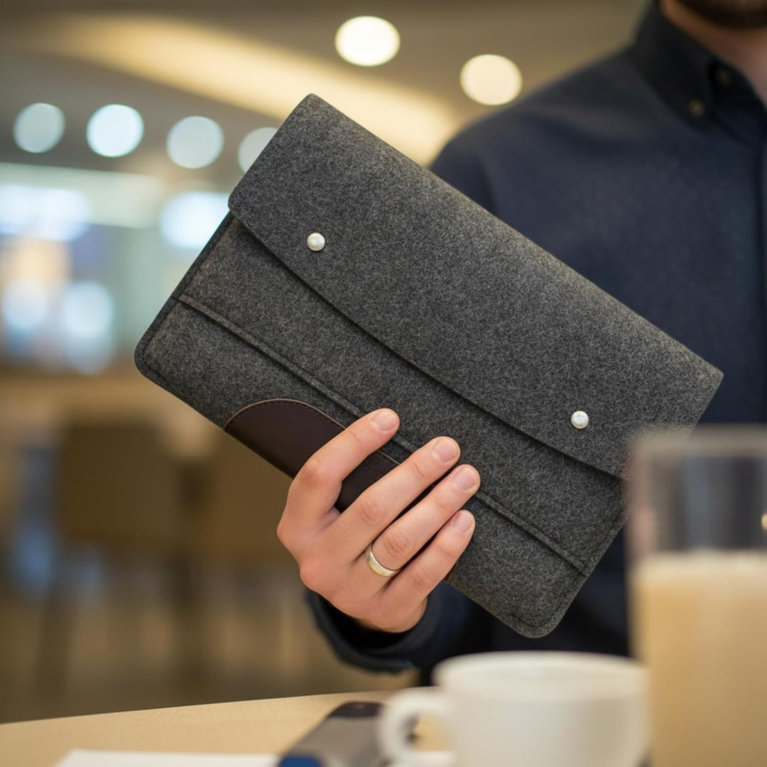 Pack & Smooch Für iPad/iPad Pro 11" / Air 10.9" + Magic Keyboard Hülle Sleeve Case 100% Wollfilz Pfl