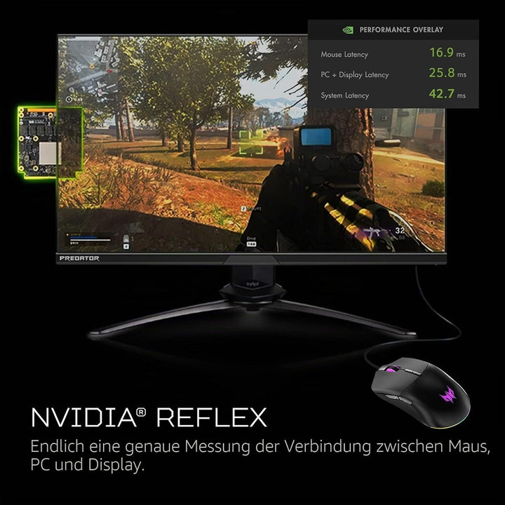 Acer Predator Cestus 330 Gaming-Maus mit PixArt 335-Sensor, einstellbare DPI-Einstellungen, 16,8 Mil