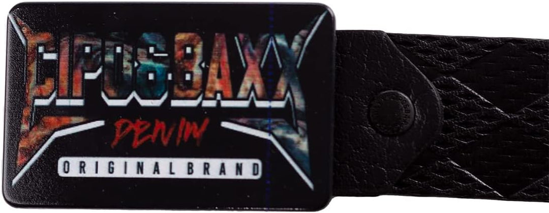 Cipo & Baxx Herren Gürtel Cooles Stylisches Modernes Design 85 Schwarz - 18, 85 Schwarz - 18