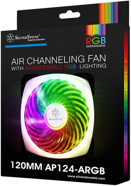 SilverStone SST-AP124-ARGB - Air Penetrator 120mm Hochleistungs-Gehäuselüfter mit addressierbaren RG