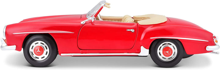 Maisto Mercedes 190SL '55, Modellauto mit Federung, Massstab 1:18, Türen und Motorhaube beweglich, F