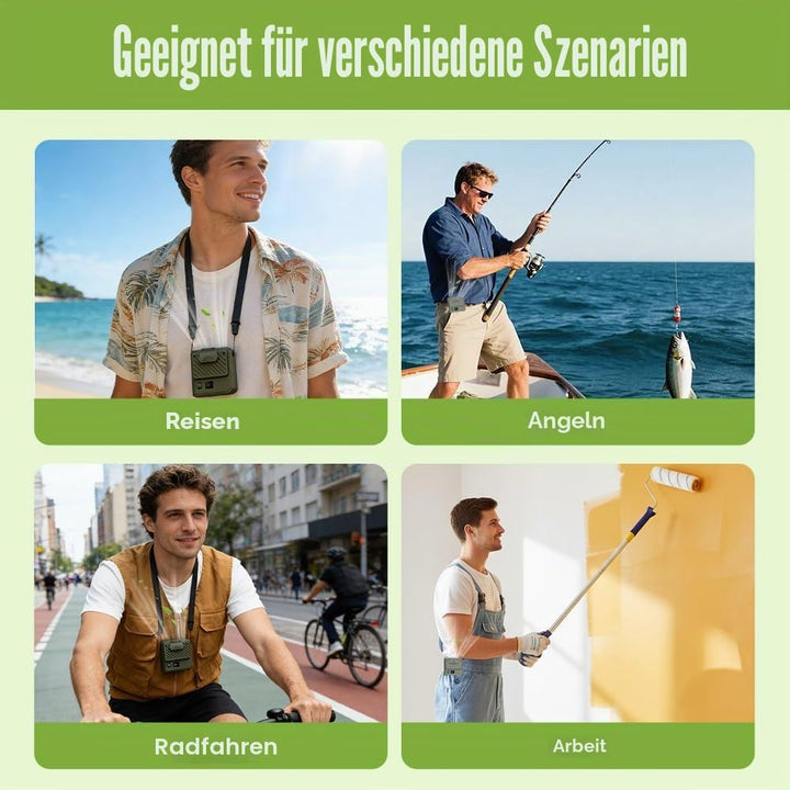 Tragbarer Ventilator Akku, Tragbarer Hüftclip-Lüfter, Klein T Shirt Ventilator mit Clip, Aufladbarer