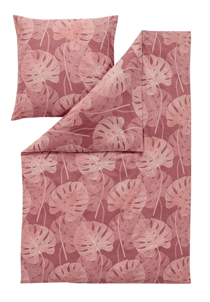 ESTELLA Feinflanell Bettwäsche Modena rost 1 Bettbezug 135 x 200 cm + 1 Kissenbezug 80 x 80 cm, 1 Be