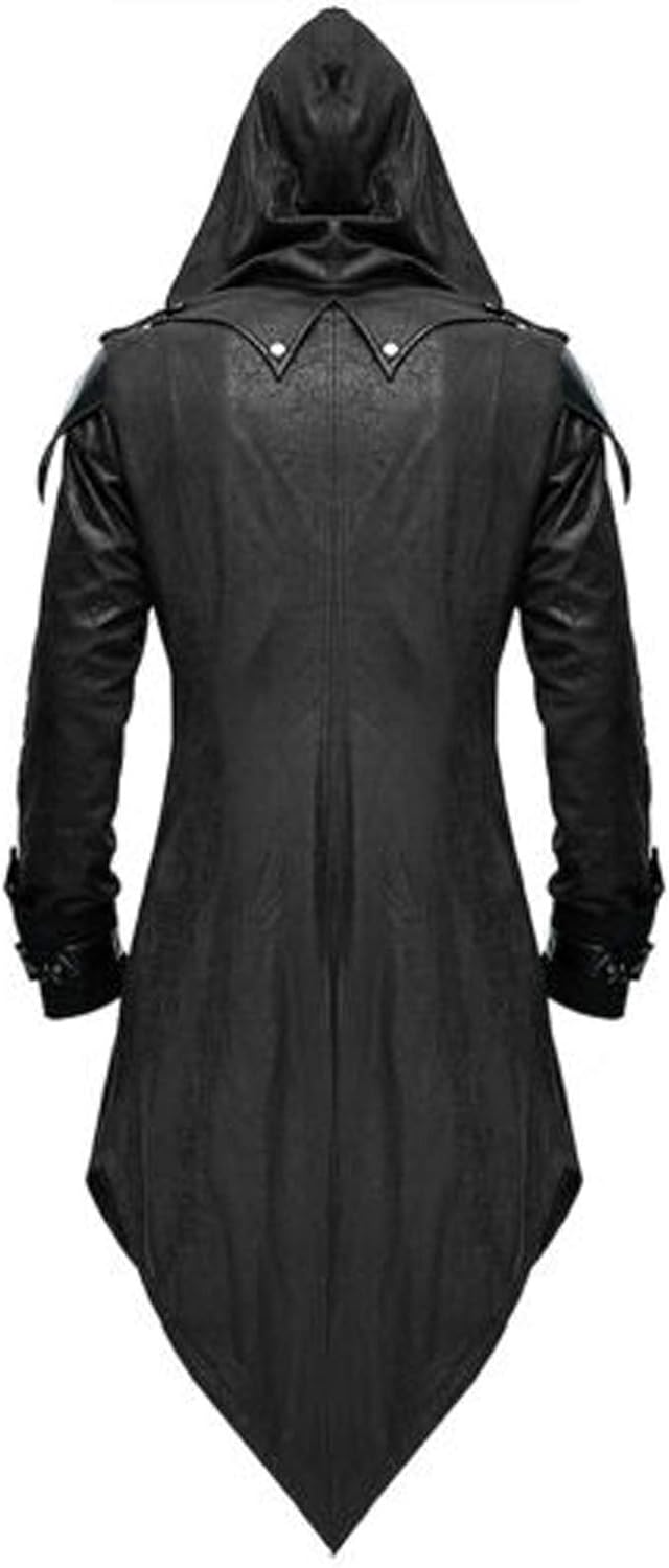 YEBIRAL Herren Vintage Gothic Steampunk Jacke Viktorianischen Langer Mantel Karneval Party Cosplay K