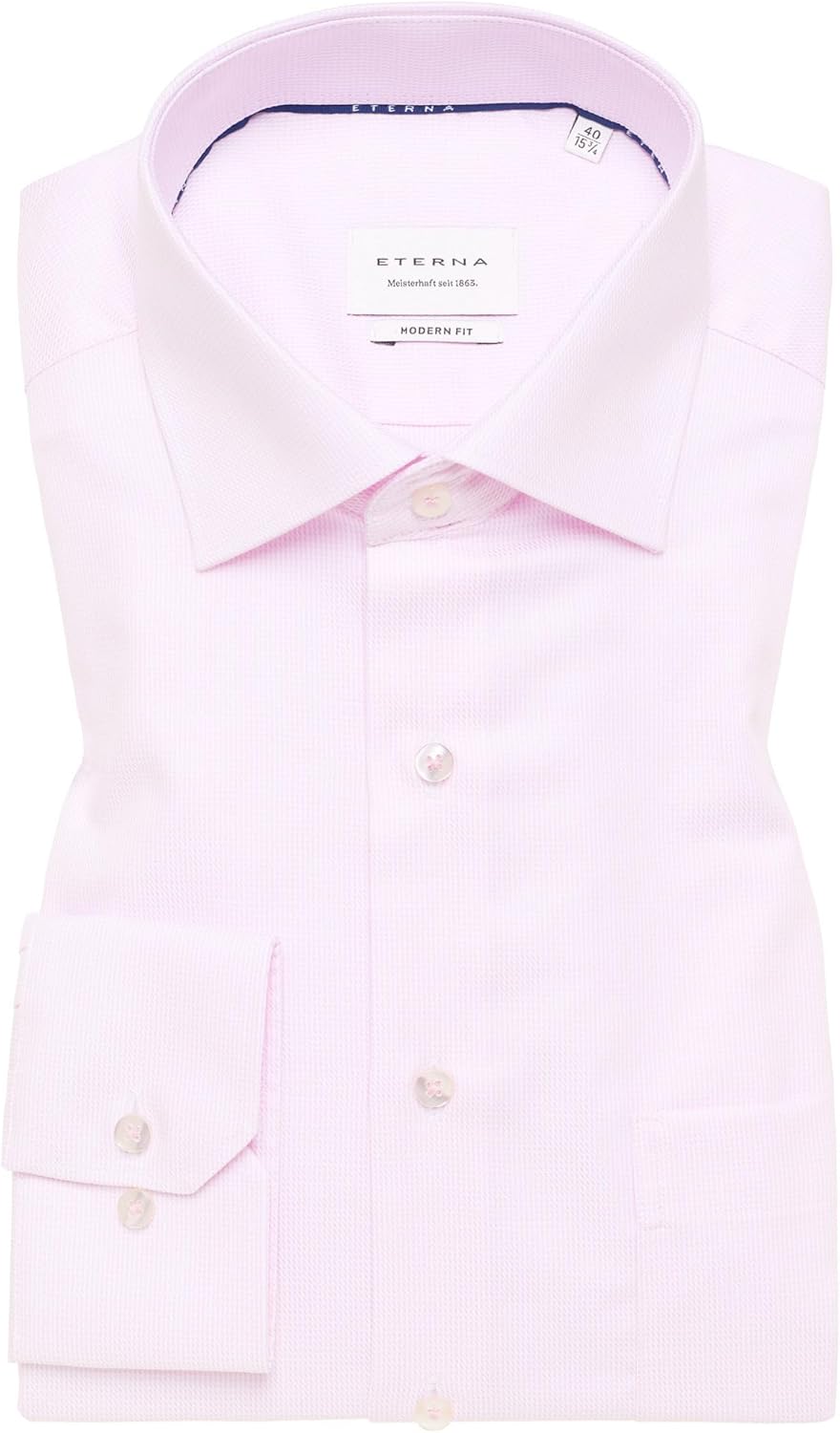 ETERNA Langarm Hemd COMFORT FIT Popeline unifarben 38 Rosa, 38 Rosa