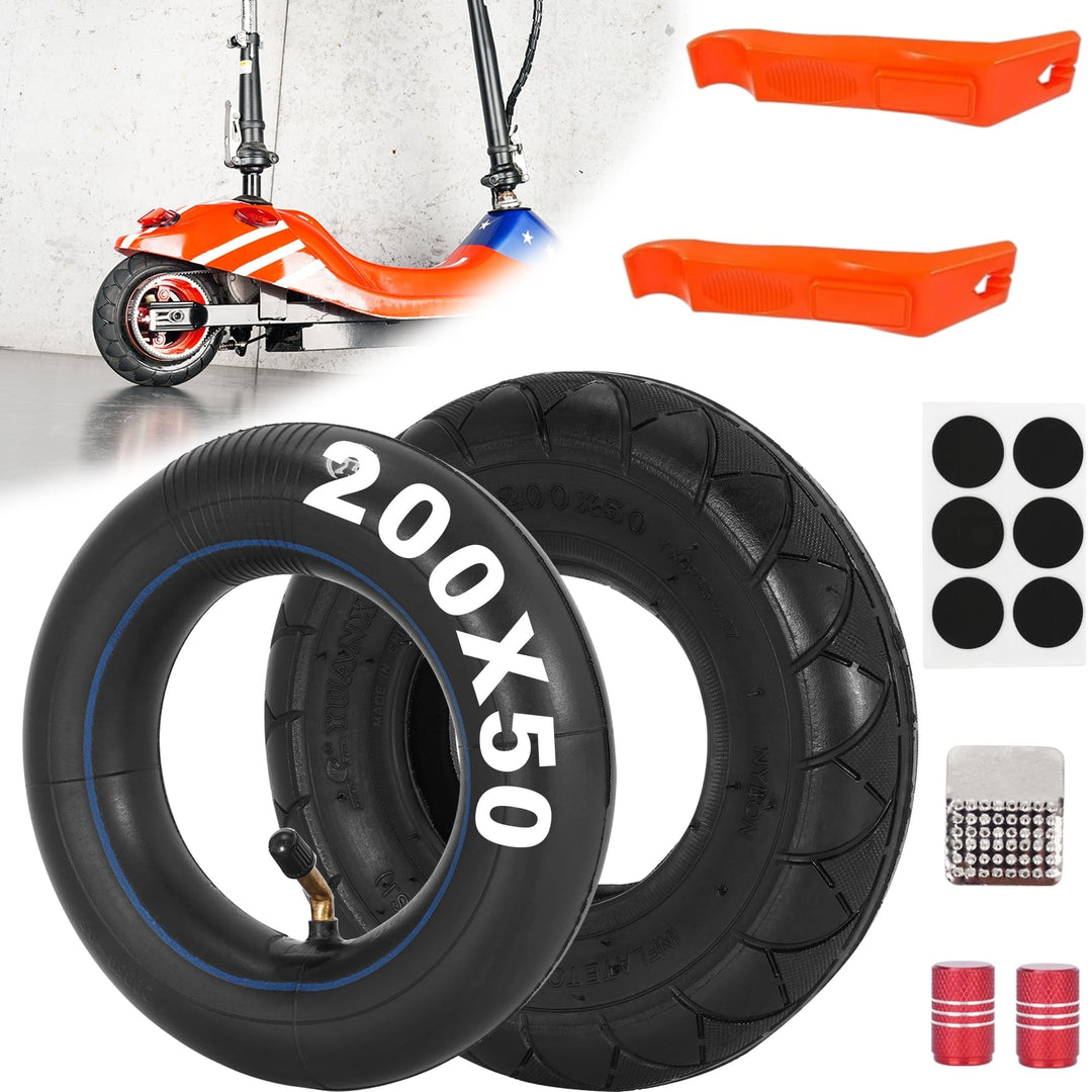 200 x 50 (8 "x2") Scooter-Reifen- und Schlauchset Ersatz Geeignet Innendurchmesser 3.74"/95mm für Sc