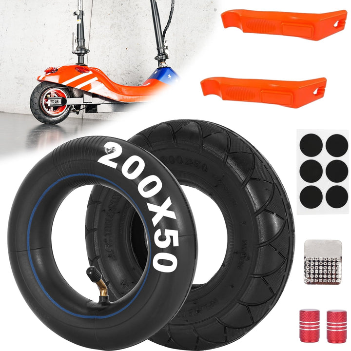 200 x 50 (8 "x2") Scooter-Reifen- und Schlauchset Ersatz Geeignet Innendurchmesser 3.74"/95mm für Sc