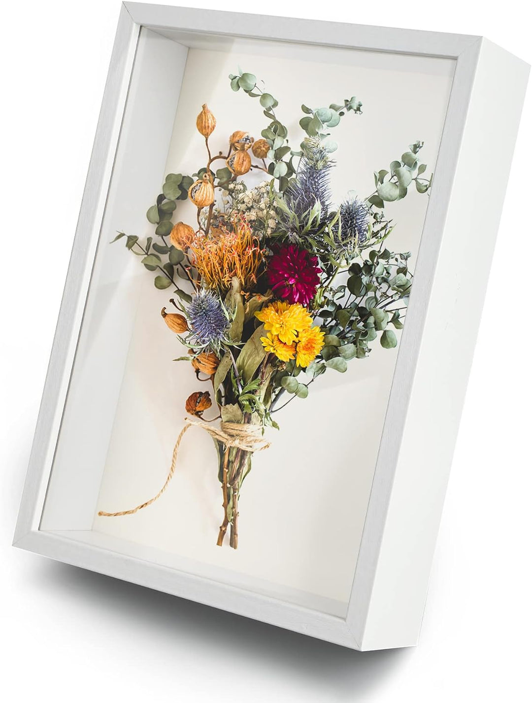 3D Bilderrahmen 23 x 32 cm,Bilderrahmen tief 6cm für Objekte bis 6cm,Tiefer Rahmen mit Transparente