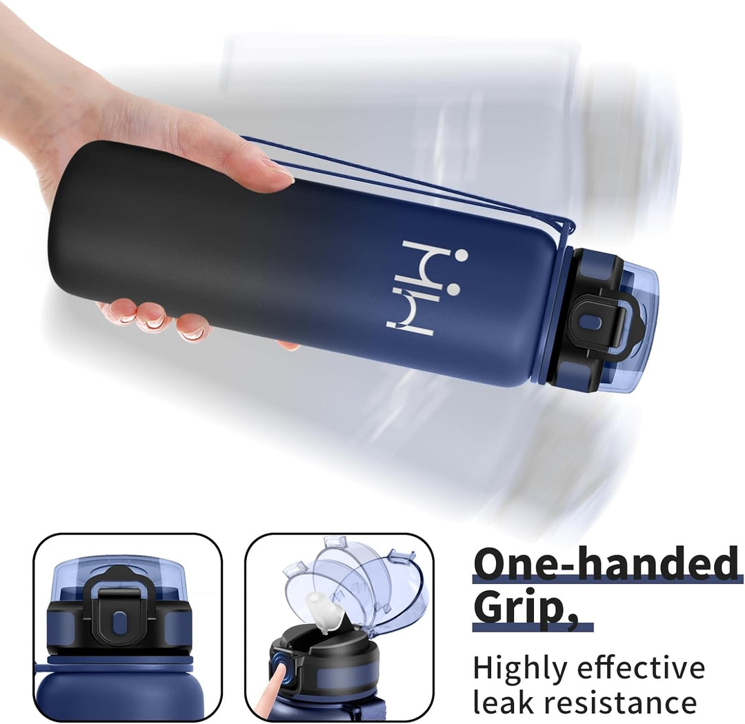 Thermosflasche 1L, Thermosflasche mit Strohhalm, Trinkflasche Kohlensäure Geeignet, Vakuum Edelstahl