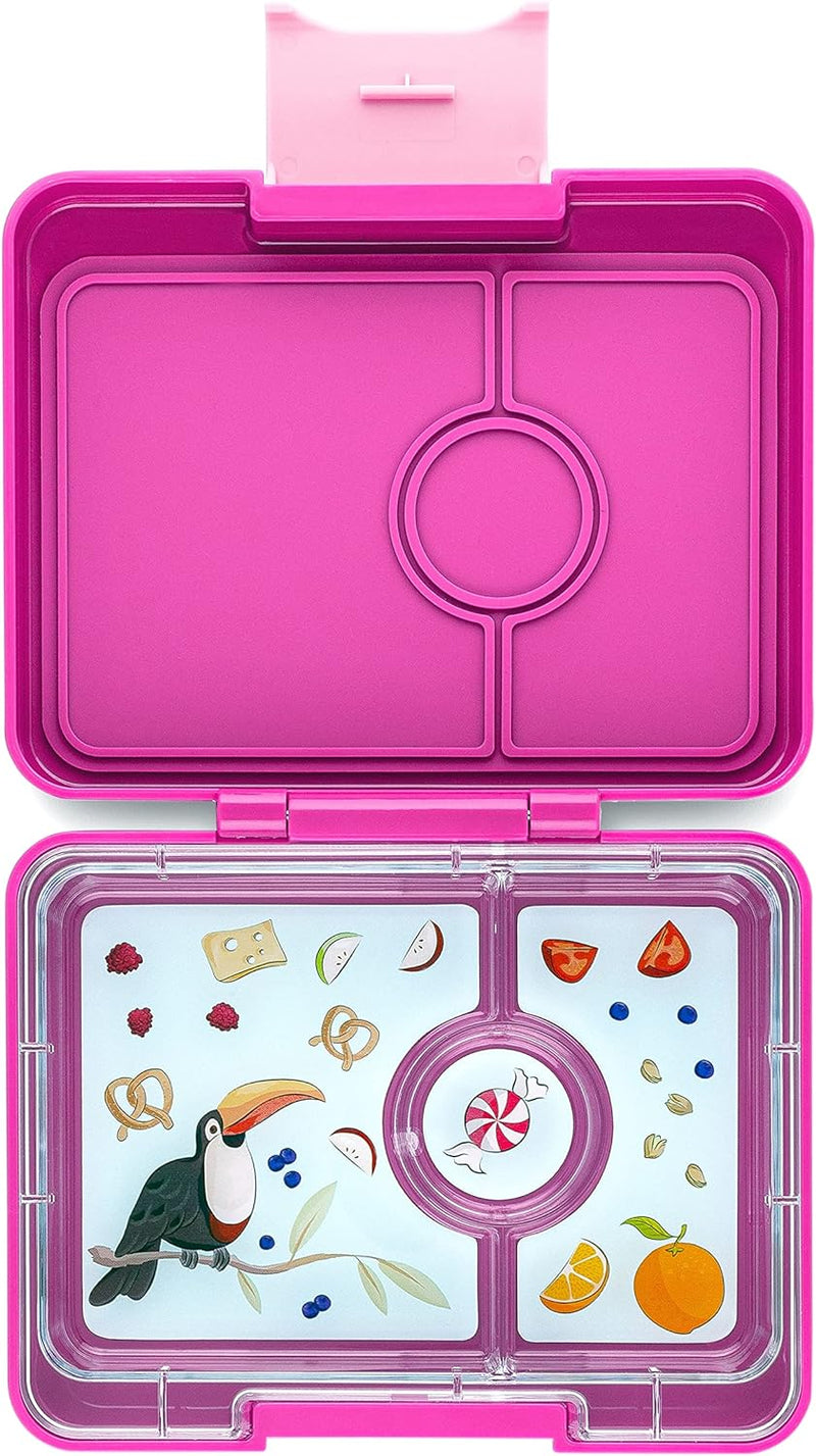 yumbox Snack S Lunchbox (Malibu Purple) - kleine Brotdose mit 3 Fächern | Kinder Bento Box für Kinde